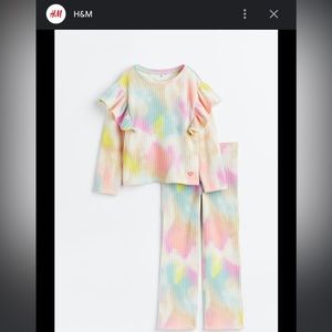 H&M ribbed pastel matching set size 8